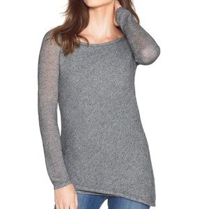 White House Black Market, silver, tunic/sweater (size S) like new